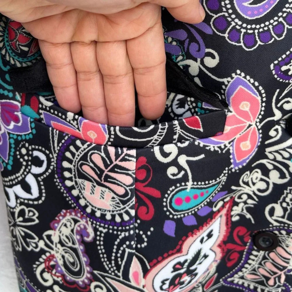 OC Order Plus Womens Carlisle Paisley Stylish Printed Coat Multicolor Sz Large - Picture 11 of 15